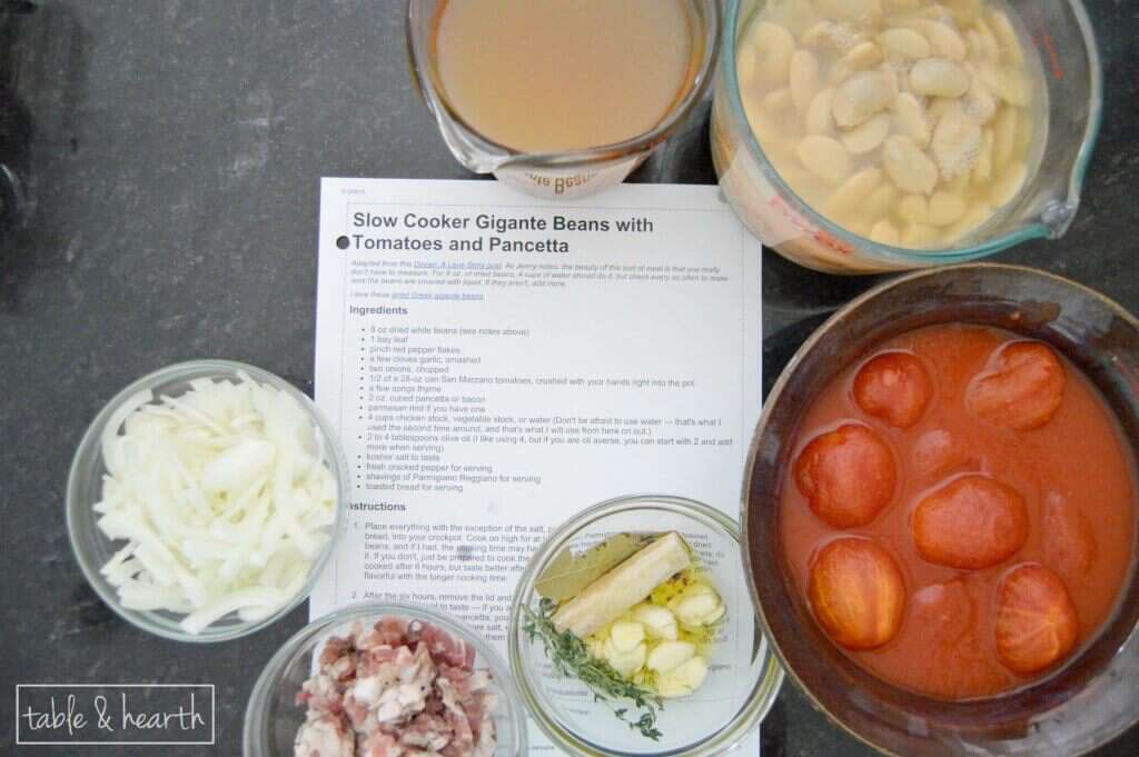 A hearty and easy soup with cannellini beans and pancetta