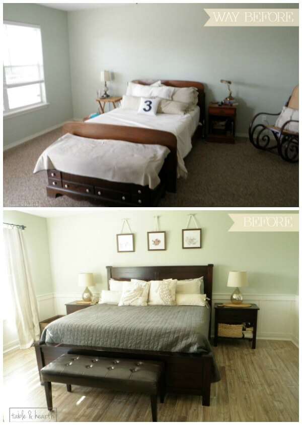 A calm, fresh, and relaxing master bedroom makeover, with just a little touch of coastal!