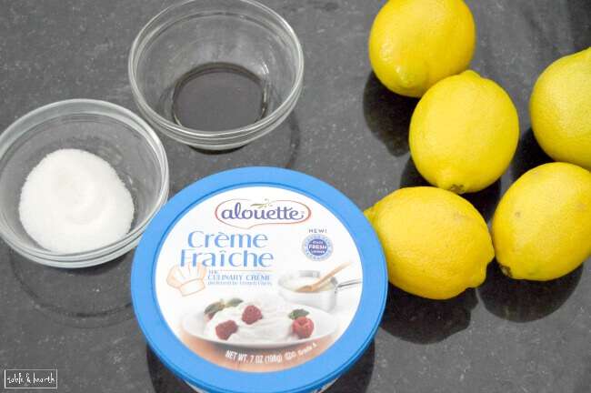 Yum! Easy and delicious Lemon Creme Fraiche fruit dip.