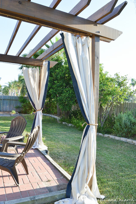 Budget-Friendly (and No-Sew!) DIY Outdoor Curtains | Table and Hearth