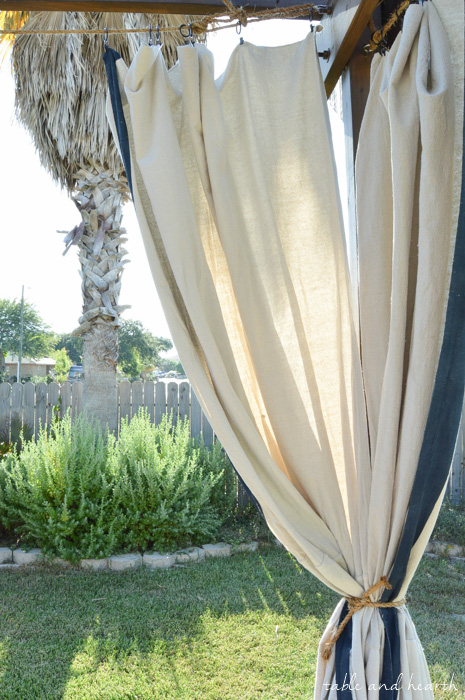 Budget Friendly And No Sew Diy Outdoor Curtains Table Hearth - Diy Outdoor Patio Curtain Ideas