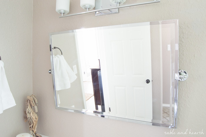 A Shiny New Master Bathroom Mirror Table And Hearth