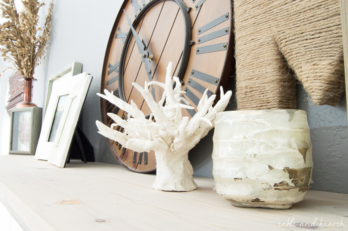 How to DIY Faux Coral - Using air dry clay, it's easy to form your own coral sculpture to use in your coastal home decor! www.tableandhearth.com