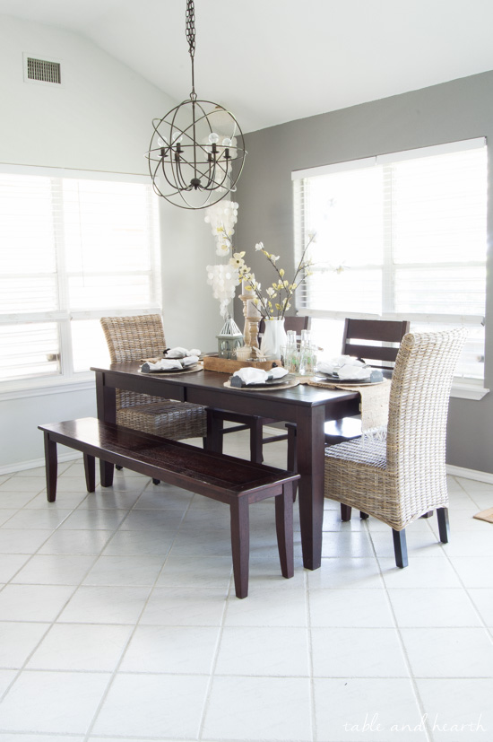 Dining Room Update A Coastal Farmhouse Table Setting Table And Hearth