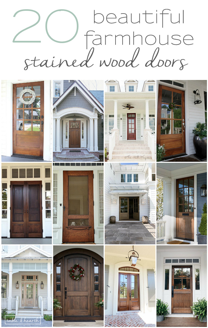 20 BEAUTIFUL Farmhouse Stained Wood Doors