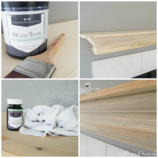 An easy DIY mantel update with crown molding! Perfect solution for that ugly boring mantel!