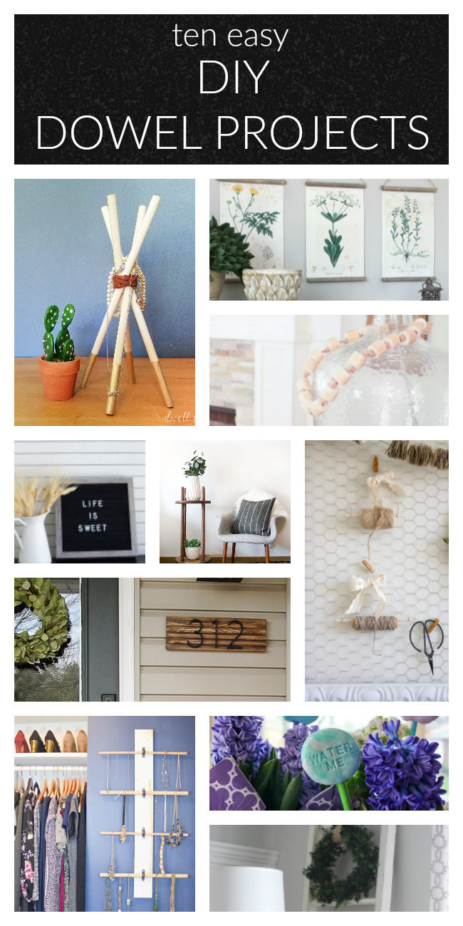 10 easy projects using wooden dowels!