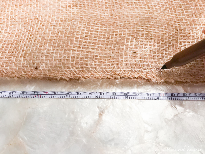 Quick and Simple DIY Burlap Cord Cover - Table and Hearth