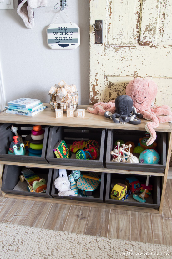 The Play Station DIY Crate Toy Storage Shelf Table and Hearth