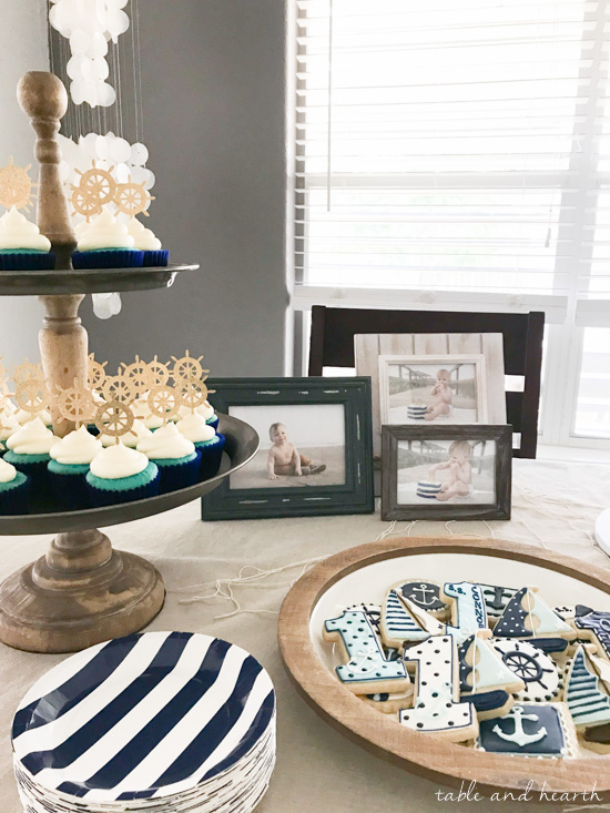 Nautical Themed Wood Boat Cupcake Stand