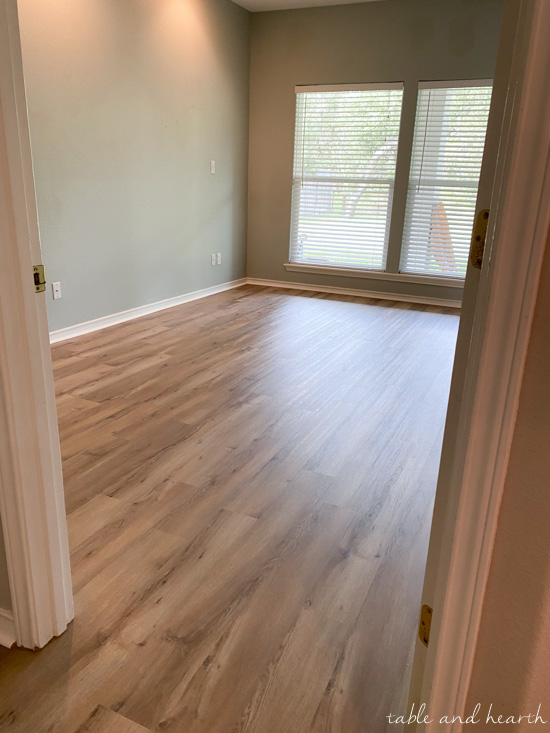 New Vinyl Plank Flooring (Over Tile!) - Table and Hearth